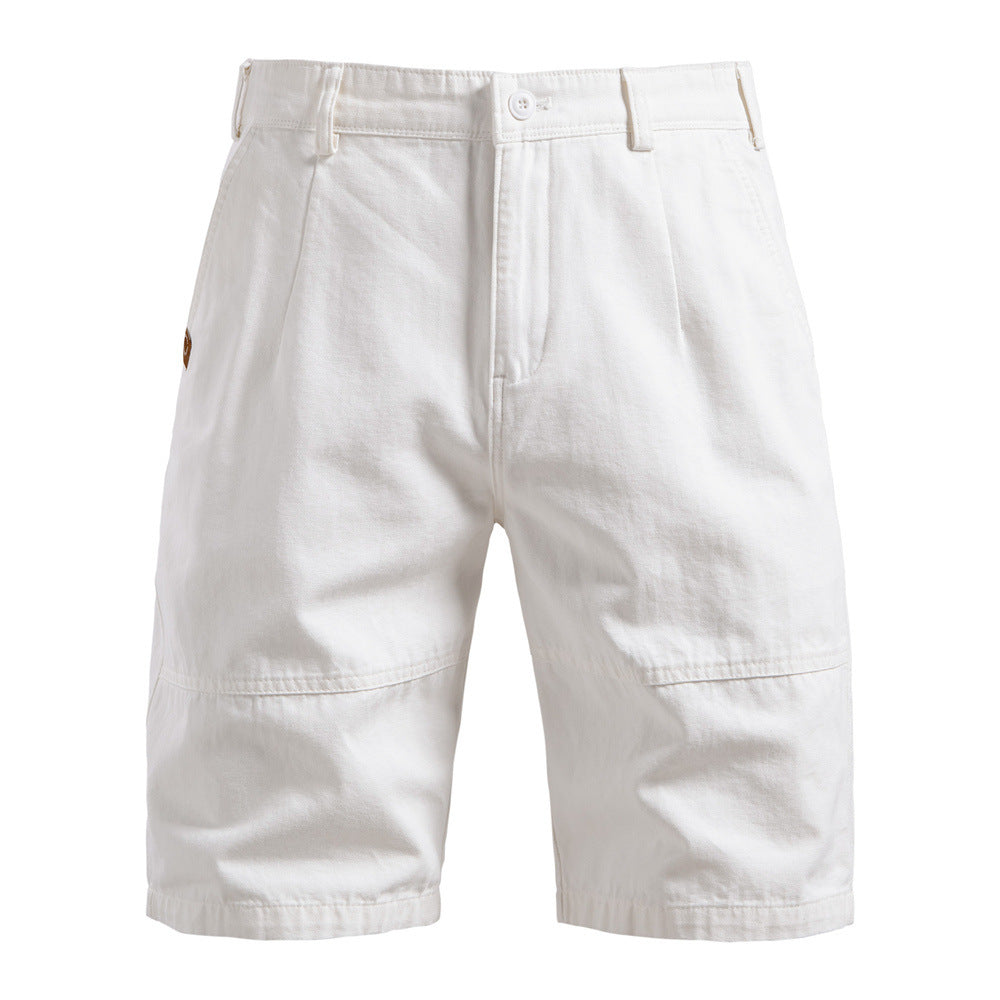Herren nan robuste Baumwoll-Twill-Bermudahose mit verstärkten Knieeinsätzen und entspannter Passform EB