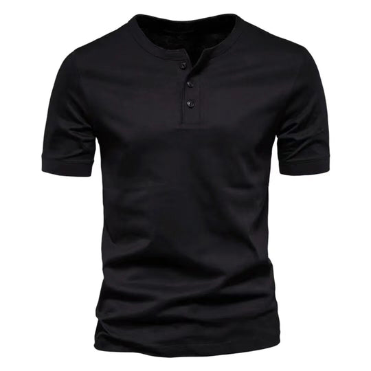 Herren Kurzarm-Henley-Shirt mit praktischer Knopfleiste und bequemer Passform EB