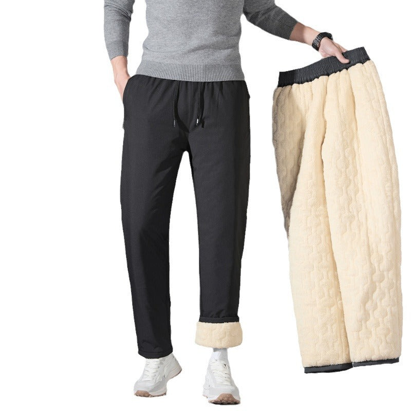 Herren leichte Travel-Jogginghose mit elastischem Bund, Kordelzug, verdeckten Reißverschlusstaschen und geradem Bein EB