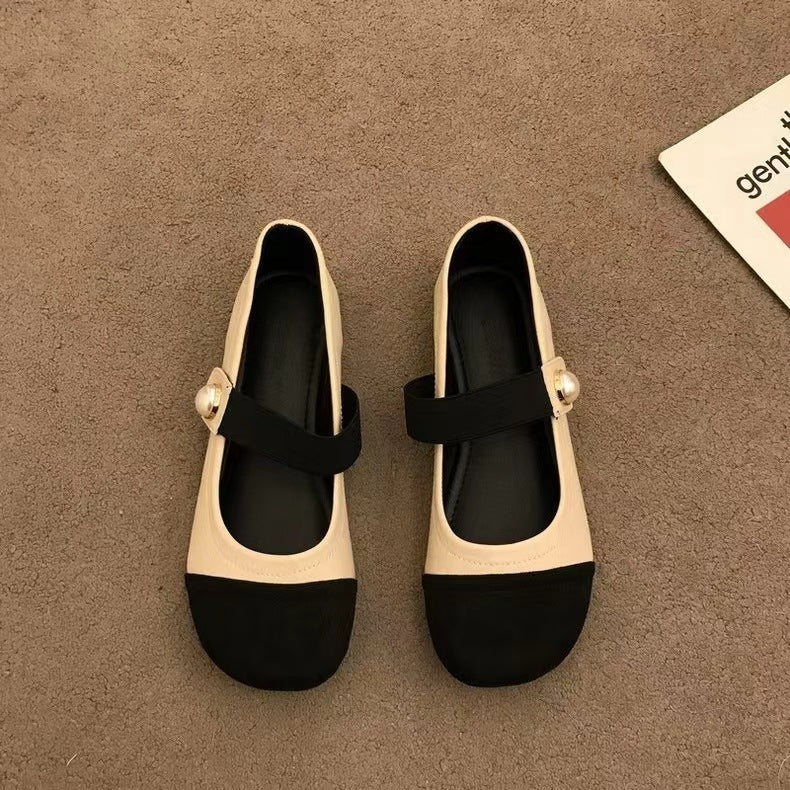 Damen Bequeme Ballerinas mit Elegantem Schnallen-Detail EB