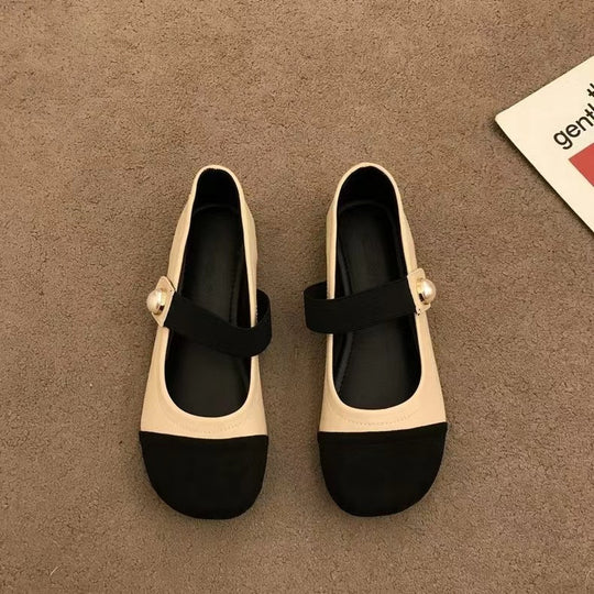 Damen Bequeme Ballerinas mit Elegantem Schnallen-Detail EB