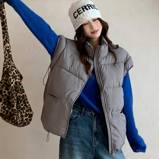 Damen Wattierte Freizeitjacke mit hohen Taschen und durchgehendem Reißverschluss EB
