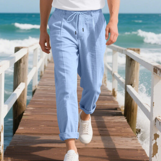 Herren lässige Sommerhose mit elastischem Bund und atmungsaktivem Material EB