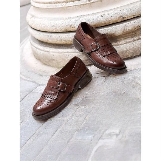 Damen elegante Slipper mit dekorativem Schnallen-Design EB