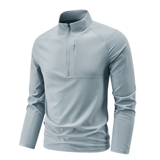 Herren technischer Thermo-Halbzip-Pullover mit Stehkragen und Brustreißverschlusstasche EB