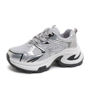 Damen Lauf-Sneaker mit atmungsaktivem Mesh-Obermaterial und stoßdämpfender Sohle EB