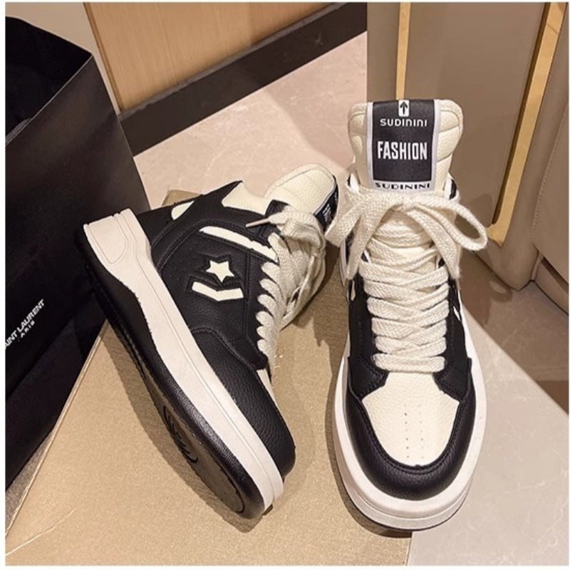 Damen Chunky High-Top Plateausneaker mit gepolstertem Schaft und ergonomischer Komfortsohle EB