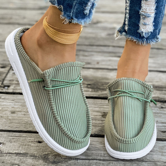 Damen Slip-On Mokassins mit attraktiver Rippstruktur EB