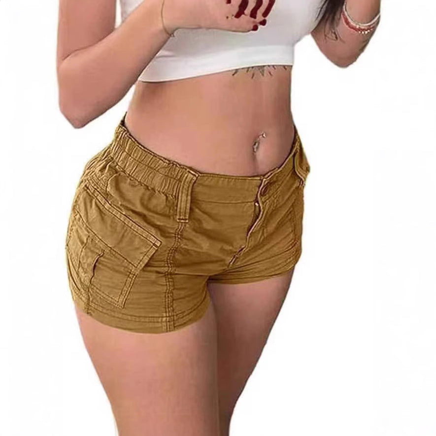 Damen Cargo-Shorts mit praktischen Taschen und elastischem Bund EB