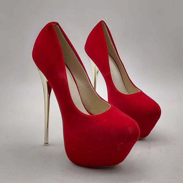 Damen elegante Stiletto-Pumps mit goldenen Akzenten EB
