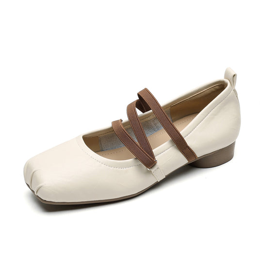 Damen Ballerinas mit modischen Riemen und komfortablem Fußbett EB