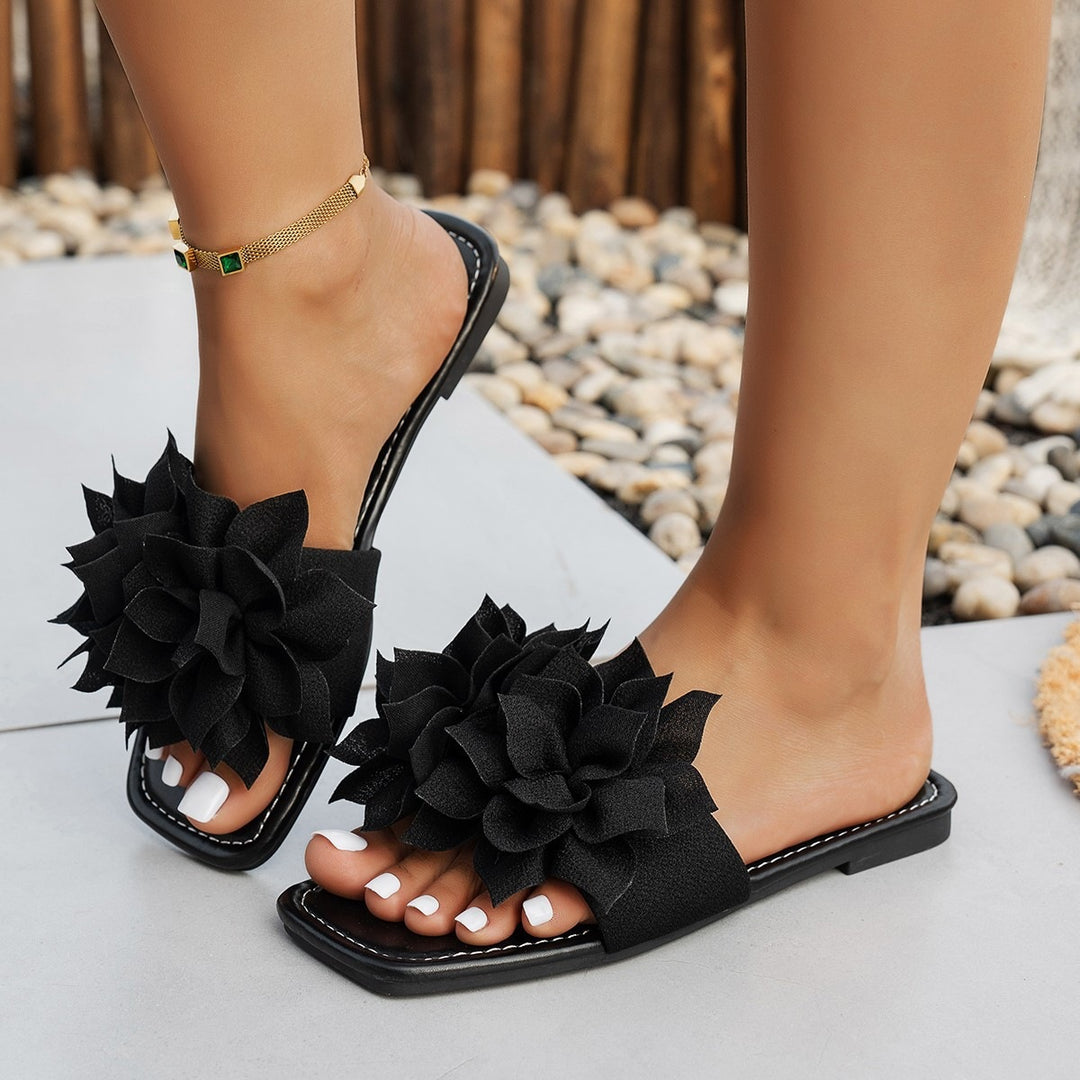 Damen Sandalen mit floralen Applikationen EB