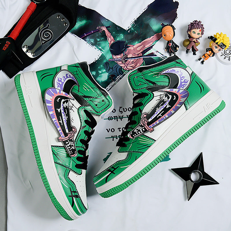 Damen Sportliche High-Top Sneakers mit auffälligem grafischem Design EB