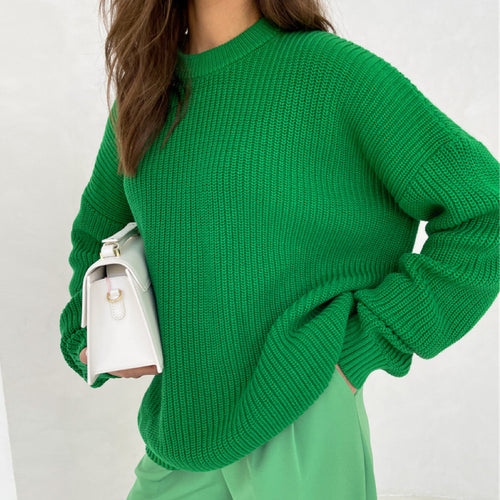 Damen Oversized Strickpullover mit strukturiertem Muster EB