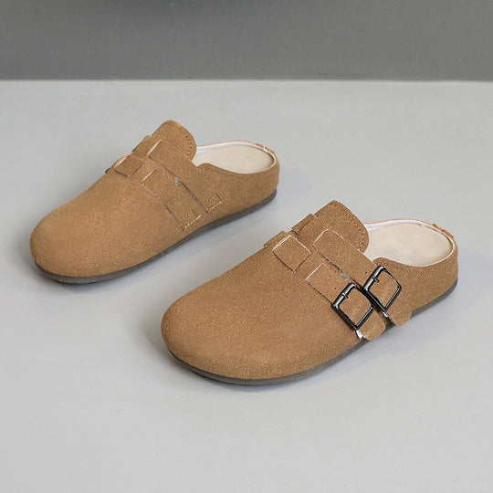 Damen komfortable Clogs mit doppeltem Schnallen-Design EB