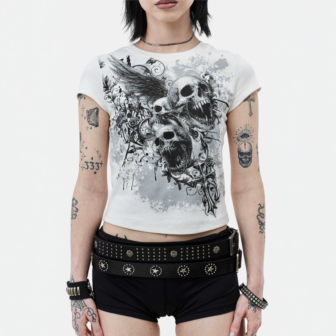 Damen Grafisches T-Shirt mit auffälligem Design EB