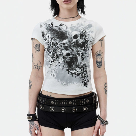 Damen Grafisches T-Shirt mit auffälligem Design EB