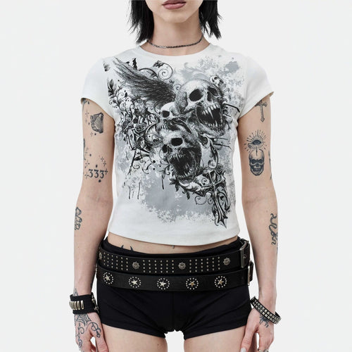 Damen Grafisches T-Shirt mit auffälligem Design EB