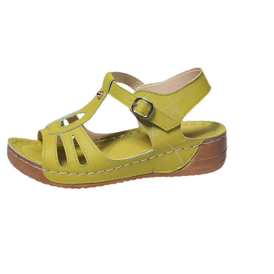 Damen Komfortable Sandalen mit verstellbaren Riemen und luftiger Sohle EB