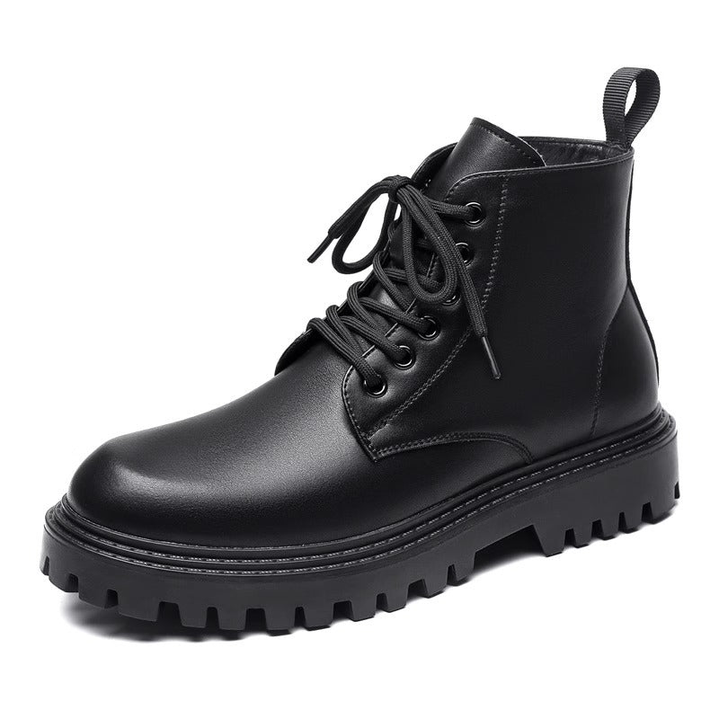 Herren Robuste Winterstiefel mit rutschfester Gummisohle und warmem Innenfutter EB