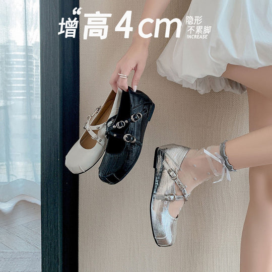 Damen Ballerinas mit modischem Riemchen-Design und hochwertiger Lederverarbeitung EB