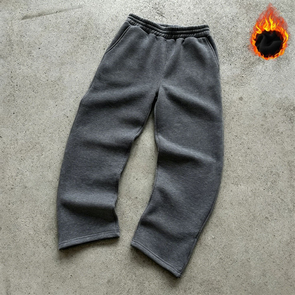 Unisex nan gefütterte Sweatpants mit elastischem Komfortbund, geradem Bein und seitlichen Eingrifftaschen EB