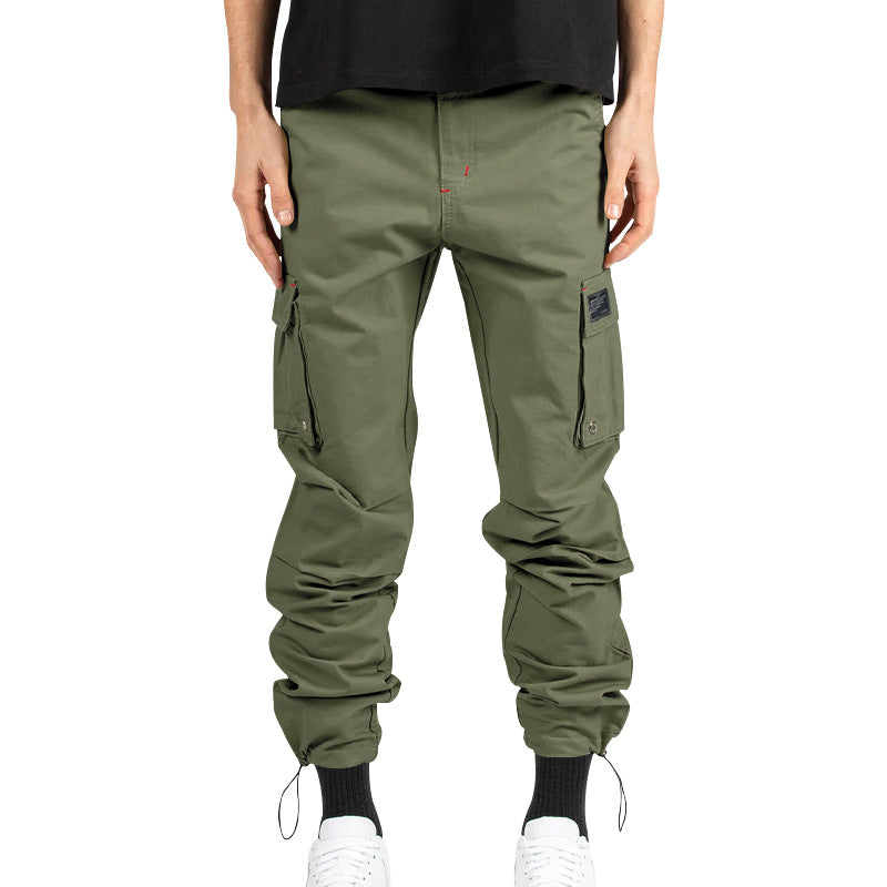 Herren Cargo-Hose mit multifunktionalen Taschen und verstellbarem Kordelzug EB