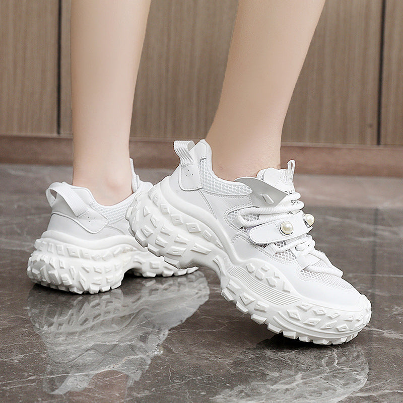 Damen Sportliche Sneakers mit rutschfester Laufsohle und atmungsaktivem Obermaterial EB