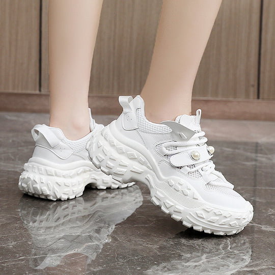 Damen Sportliche Sneakers mit rutschfester Laufsohle und atmungsaktivem Obermaterial EB