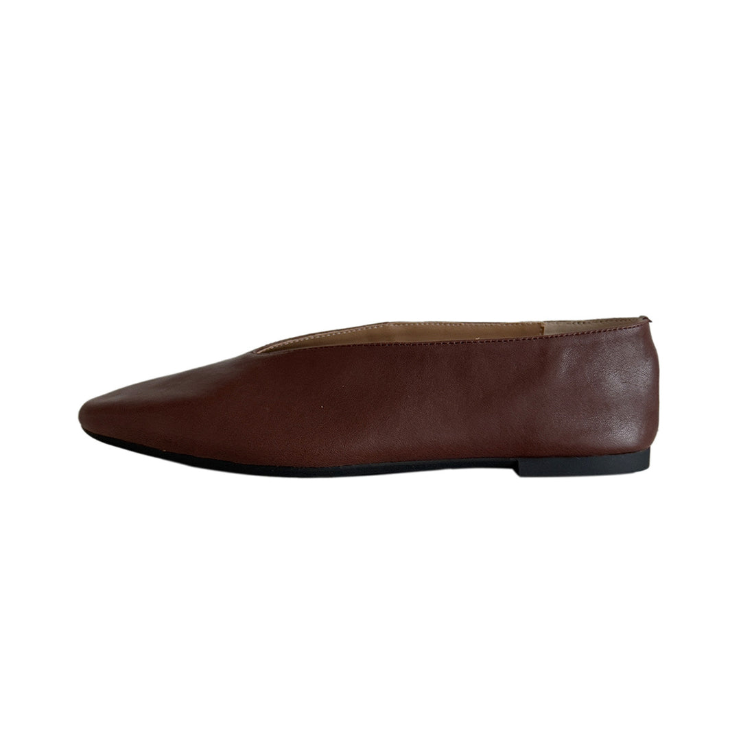 Damen elegant geschnittene Ballerinas aus hochwertigem Leder EB