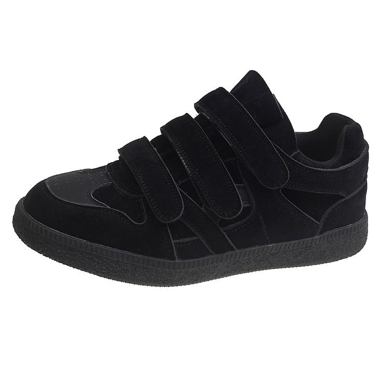 Damen Sportliche Velours-Sneaker mit praktischem Klettverschluss und dämpfender Sohle EB