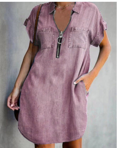 Damen Leichtes Viskosebluse mit Knopfleiste EB