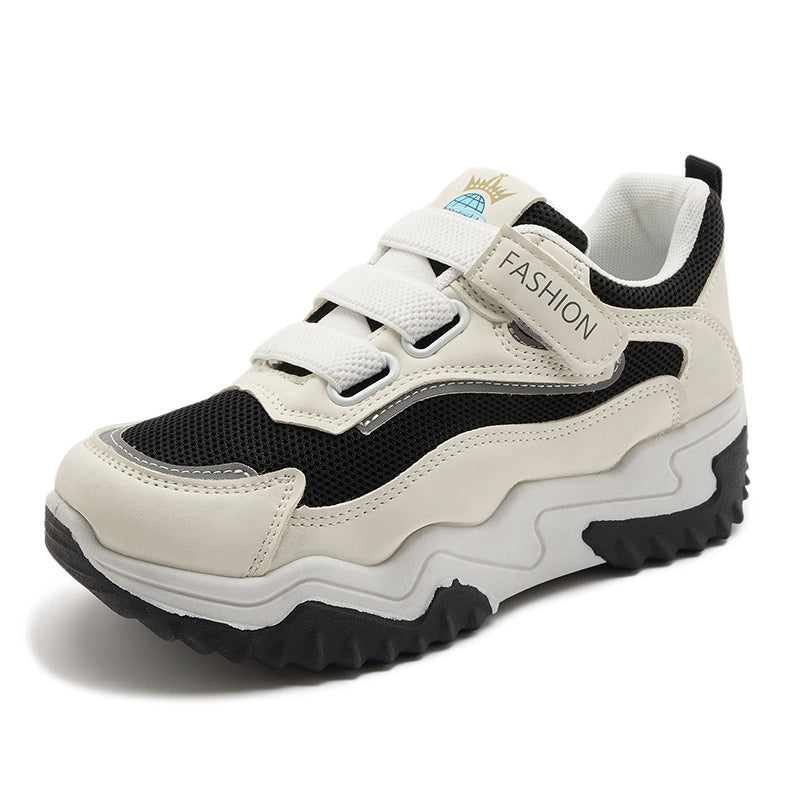 Damen Sportliche Sneaker mit atmungsaktiven Obermaterial und komfortablem Klettverschluss EB