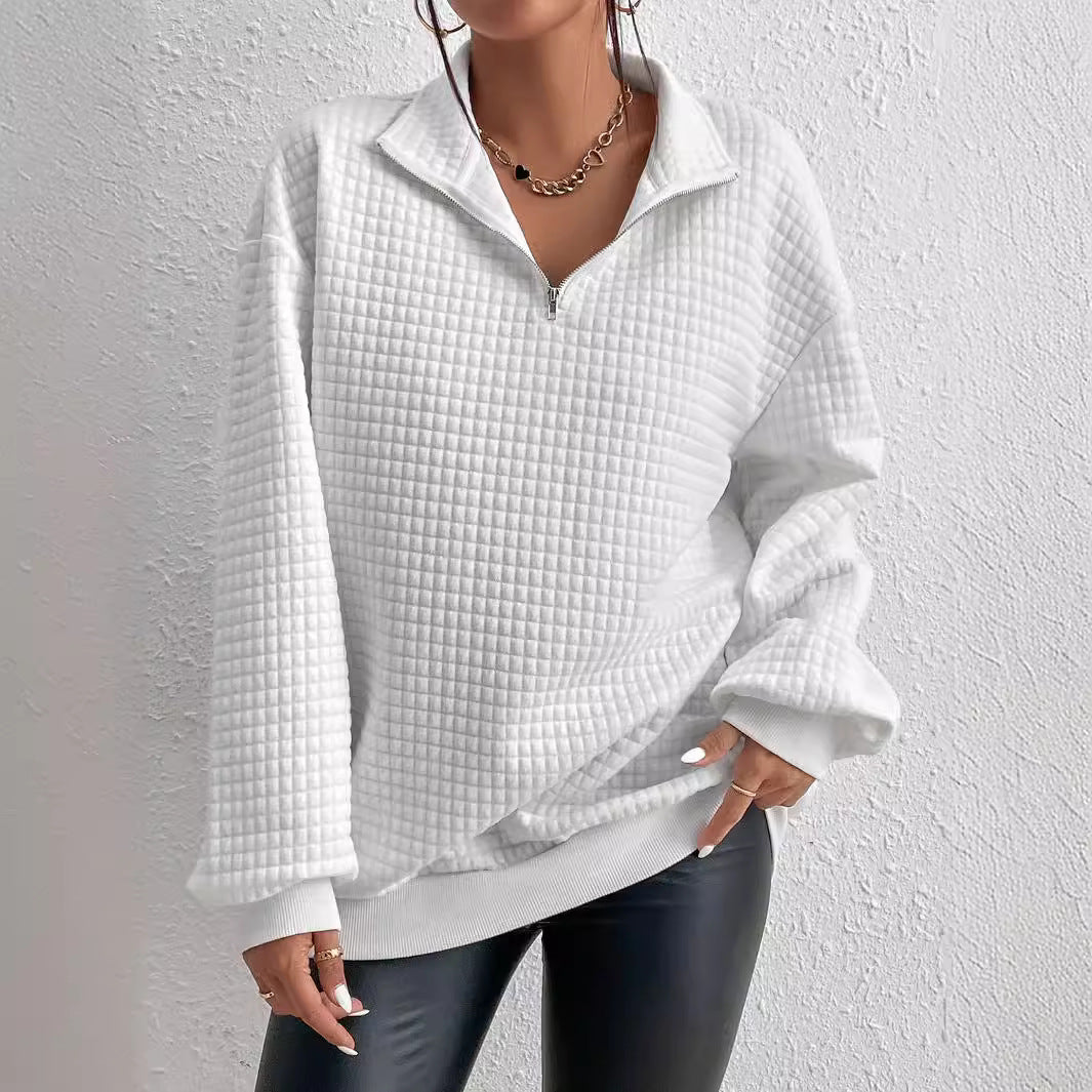 Damen Pullunder mit Stehkragen und strukturiertem Design EB
