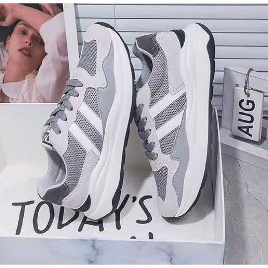 Damen Modische Sneaker mit atmungsaktivem Obermaterial und stoßdämpfender Sohle EB