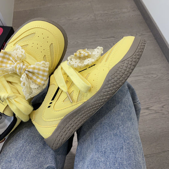 Damen Modische Freizeit Sneakers mit verspielten Applikationen EB