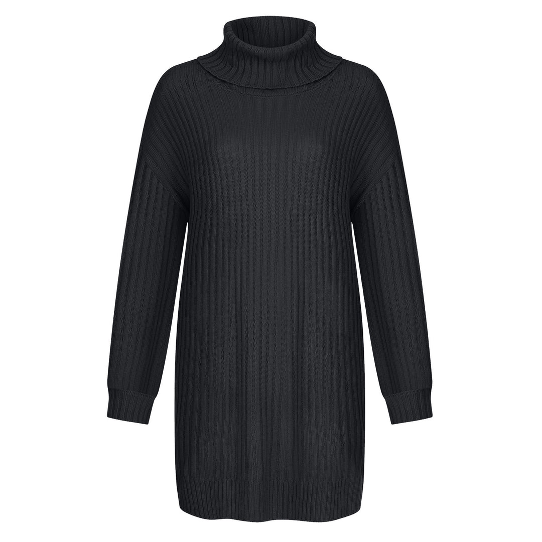 Damen Grobstrick Rollkragenpullover im lässigen Schnitt EB