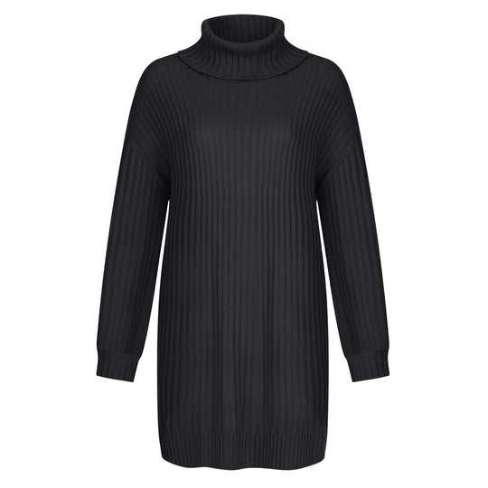 Damen Grobstrick Rollkragenpullover im lässigen Schnitt EB