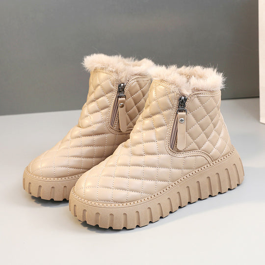 Damen Gefütterte Komfort-Stiefeletten mit wärmendem Fleecefutter und rutschfester Sohle EB