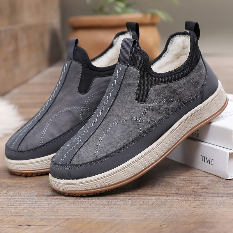 Damen Bequeme und stylische Warmfutter Slip-On Schuhe EB