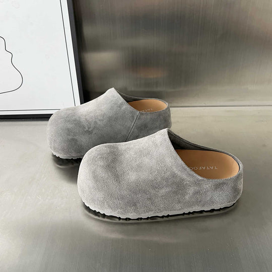 Damen modische Clogs aus weichem Wildleder mit ergonomischem Fußbett EB