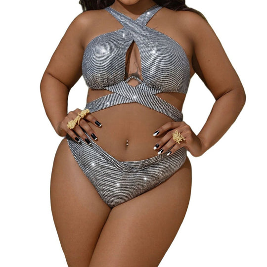 Damen Glitzerndes Bikini Set EB