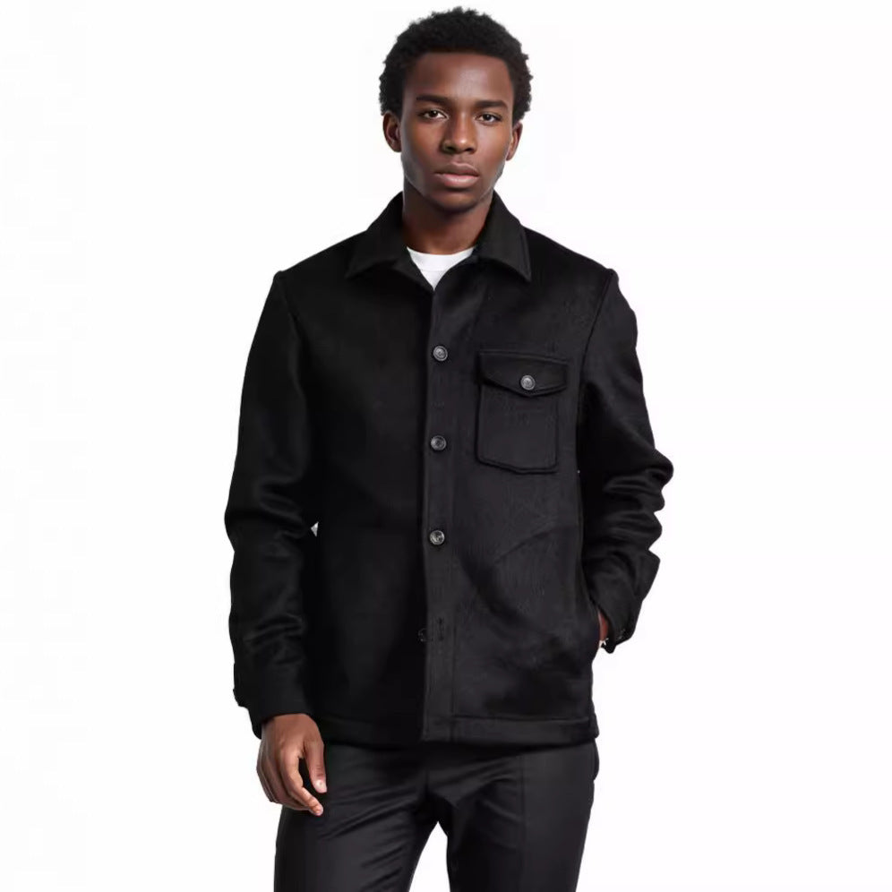 Herren Wolljacke mit praktischem Brusttaschen EB