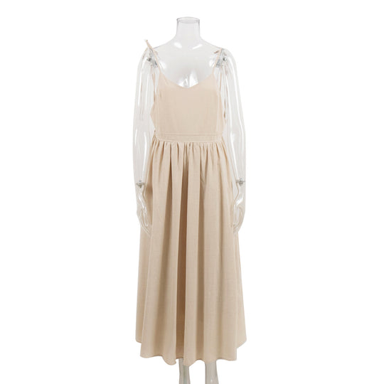 EB | Neckholder-Kleid aus Baumwolle mit Hosenträgern
