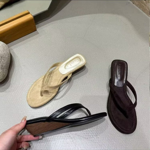 Damen elegante Zehentrenner-Pantoletten mit komfortabler Absatzhöhe und modischem Design EB