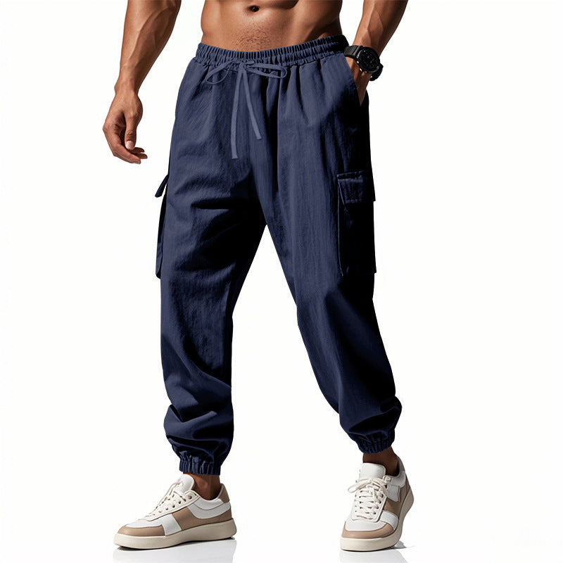 Herren lässige Cargohose mit elastischem Bund und praktischen Seitentaschen EB