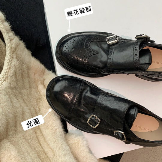Damen modische Mokassins mit eleganter Schnallenapplikation EB