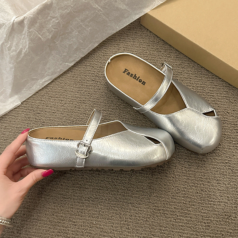 Damen Komfortable Clogs mit verstellbarem Riemen EB
