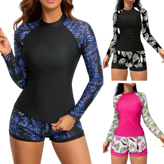 Damen Surf-Langarmshirt mit sportlichem Shorts EB