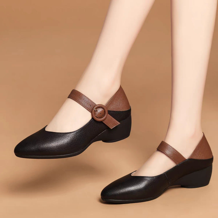 Damen elegante Sling-Pumps mit modischem Riemen und stabilem Absatz EB